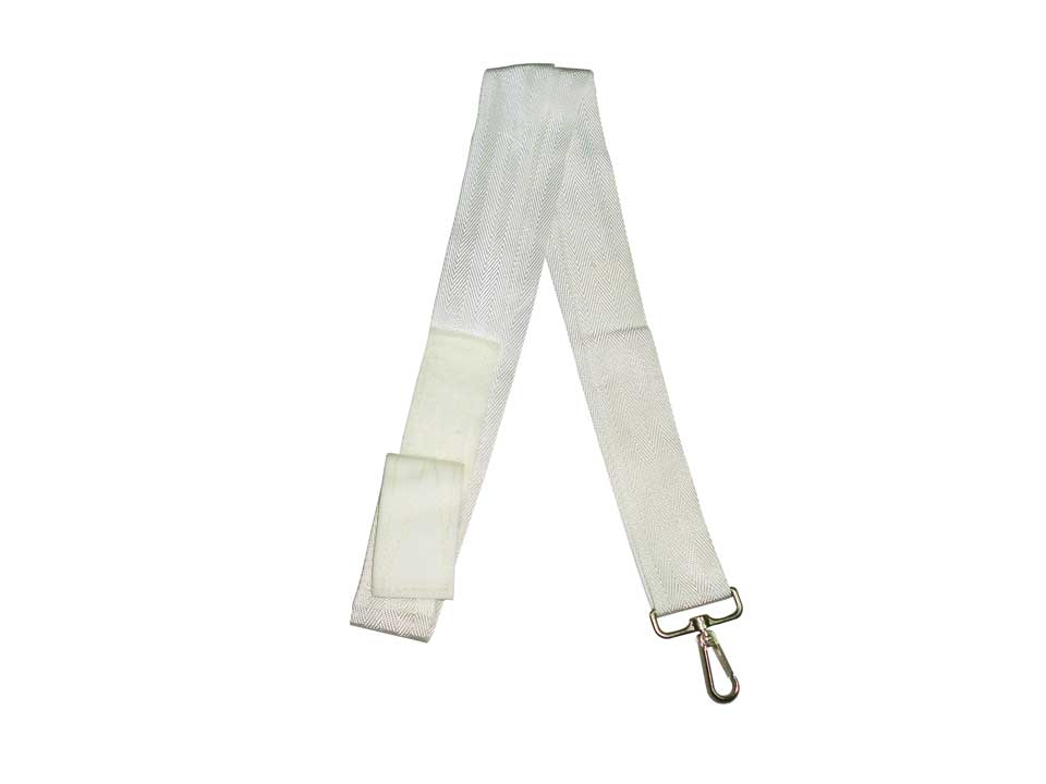 Tennis net center strap with metal hook and velcro tape