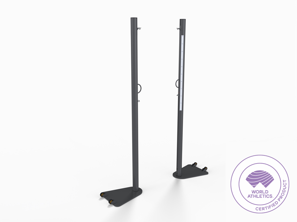 World Athletics-certified competition high jump posts