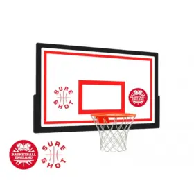Sure Shot rectangular backboard and ring set, wall mounted