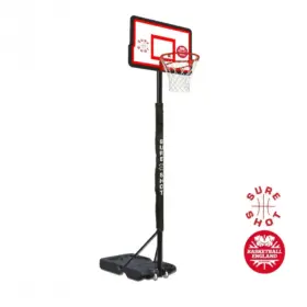 Sure Shot Easishot portable basketball unit with white backboard