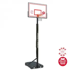 Sure Shot Jump Shot portable basketball unit with white backboard