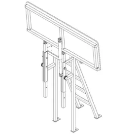 Spieth Trainer Platform “Club” for Horizontal Bar and Uneven Bars, 2 pillars
