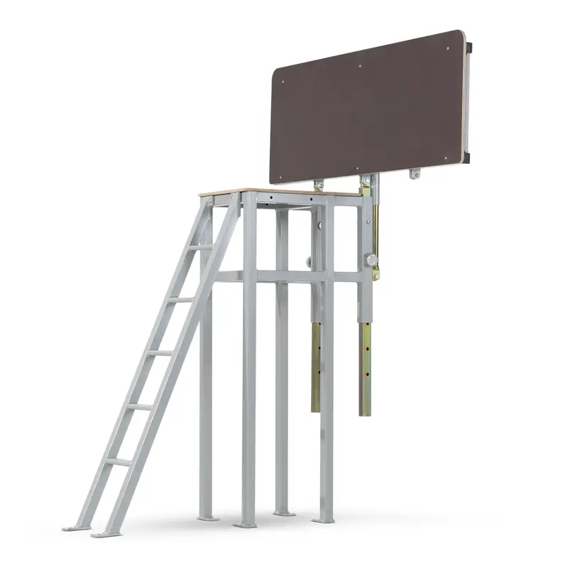 Spieth four-pillar trainer platform for horizontal bar and uneven bars
