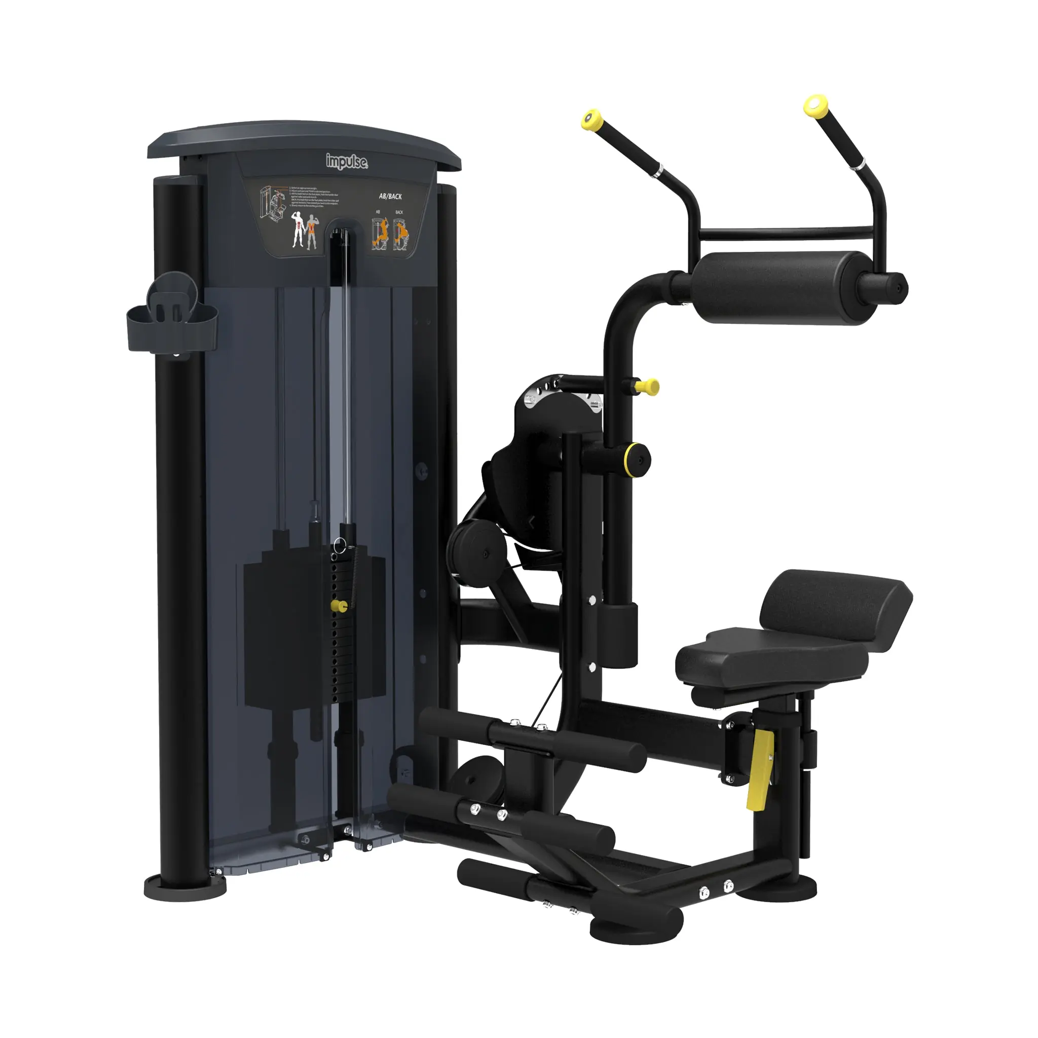 Impulse IT95 Abdominal/Back Extension - with 295lb weight stack