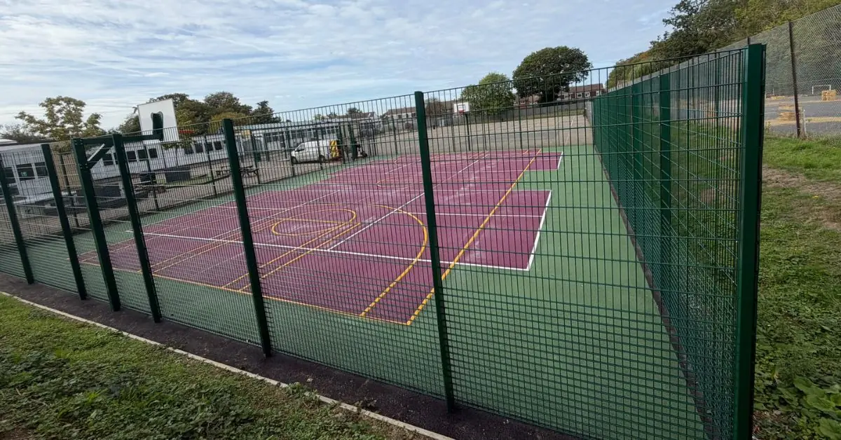MUGA with pickleball and basketball markings